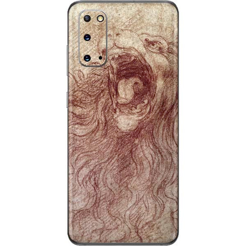 Leonardo da Vinci Sketch of a roaring lion Galaxy S20 Skin