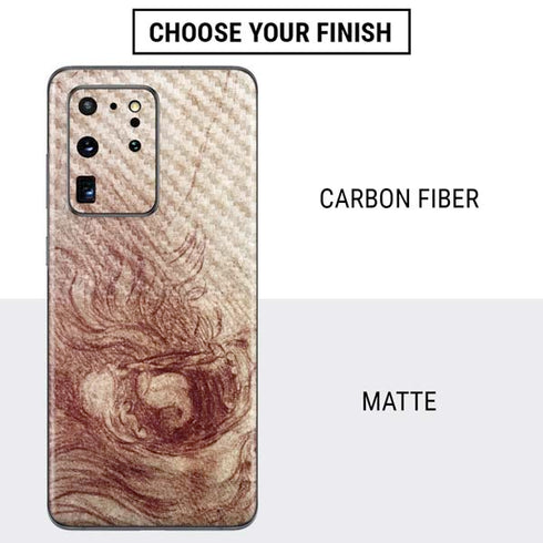 Leonardo da Vinci Sketch of a roaring lion Galaxy S20 Ultra 5G Skin