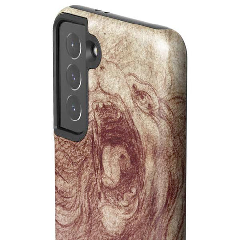 Leonardo da Vinci Sketch of a roaring lion Galaxy S21 5G Pro Case