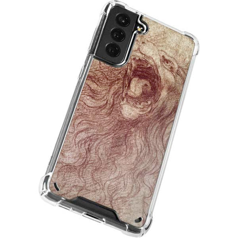 Leonardo da Vinci Sketch of a roaring lion Galaxy S21 Plus 5G Clear Case