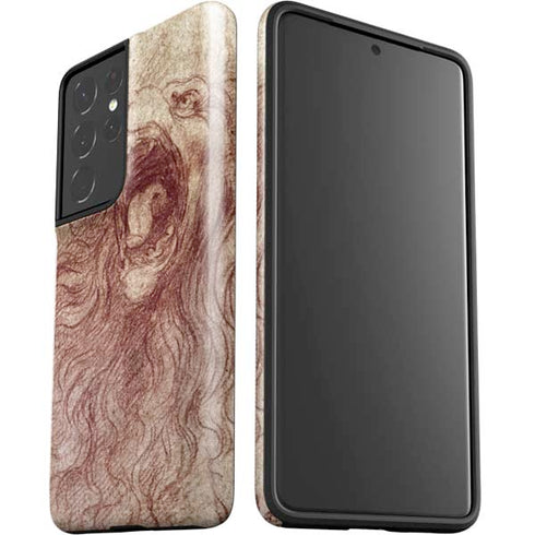 Leonardo da Vinci Sketch of a roaring lion Galaxy S21 Ultra 5G Pro Case