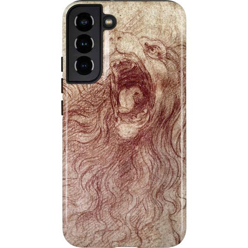Leonardo da Vinci Sketch of a roaring lion Galaxy S22 Plus Pro Case