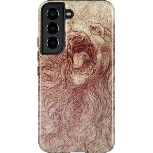 Leonardo da Vinci Sketch of a roaring lion Galaxy S22 Pro Case