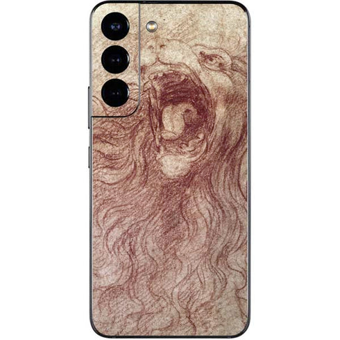 Leonardo da Vinci Sketch of a roaring lion Galaxy S22 Skin