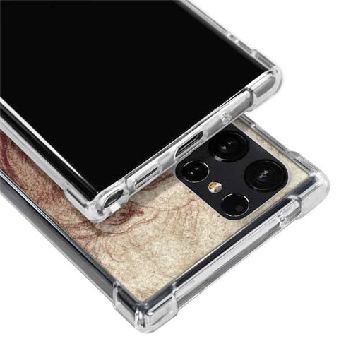 Leonardo da Vinci Sketch of a roaring lion Galaxy S22 Ultra Clear Case