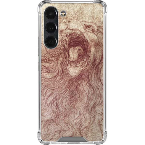 Leonardo da Vinci Sketch of a roaring lion Galaxy S23 Plus Clear Case