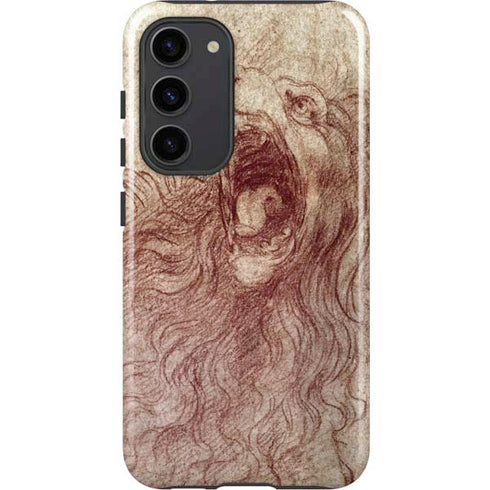 Leonardo da Vinci Sketch of a roaring lion Galaxy S23 Plus Pro Case