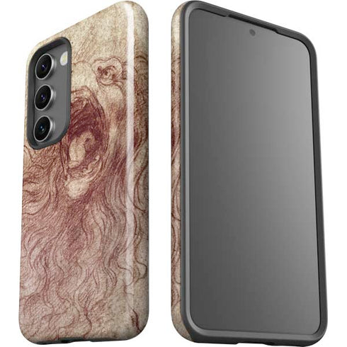 Leonardo da Vinci Sketch of a roaring lion Galaxy S23 Plus Pro Case
