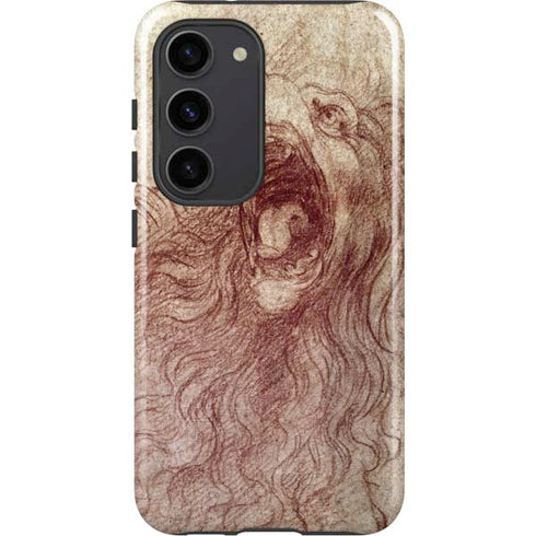 Leonardo da Vinci Sketch of a roaring lion Galaxy S23 Pro Case