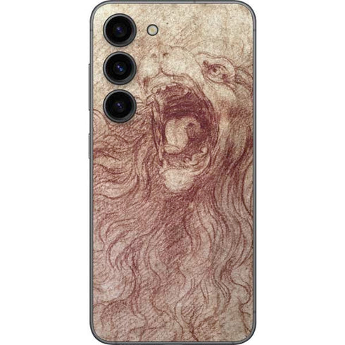 Leonardo da Vinci Sketch of a roaring lion Galaxy S23 Skin