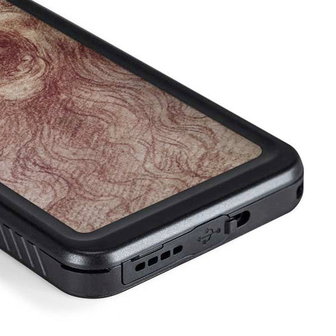 Leonardo da Vinci Sketch of a roaring lion Galaxy S23 Waterproof Case