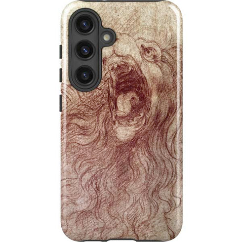 da Vinci - Sketch of a roaring lion by Da Vinci Galaxy S24 Impact Case