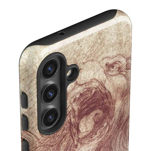 da Vinci - Sketch of a roaring lion by Da Vinci Galaxy S24 Impact Case