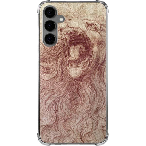 da Vinci - Sketch of a roaring lion by Da Vinci Galaxy S24 Plus Clear Case