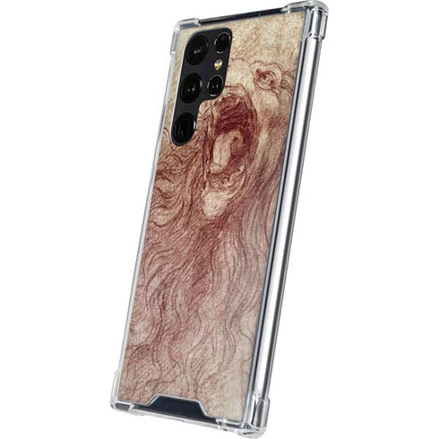 da Vinci - Sketch of a roaring lion by Da Vinci Galaxy S24 Ultra Clear Case