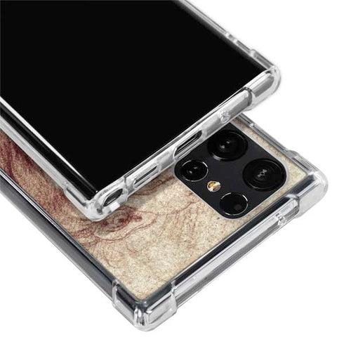 da Vinci - Sketch of a roaring lion by Da Vinci Galaxy S24 Ultra Clear Case