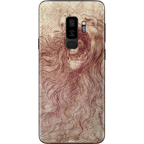 Leonardo da Vinci Sketch of a roaring lion Galaxy S9 Plus Skin