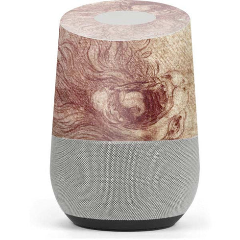 Leonardo da Vinci Sketch of a roaring lion Google Home Skin