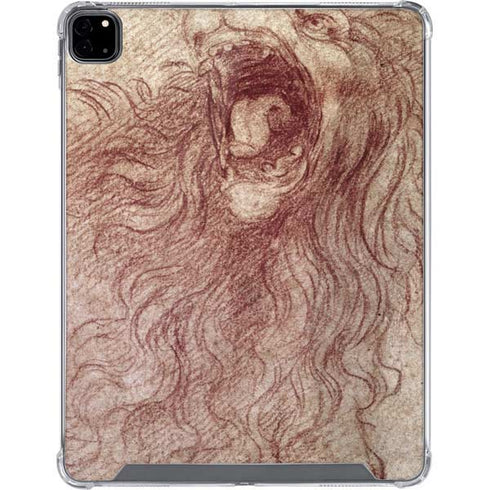 Leonardo da Vinci Sketch of a roaring lion iPad Pro 12.9in (2020) Clear Case