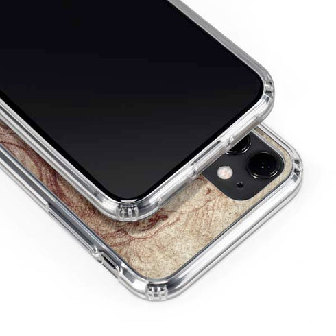 da Vinci - Sketch of a roaring lion by Da Vinci iPhone 11 Clear Case