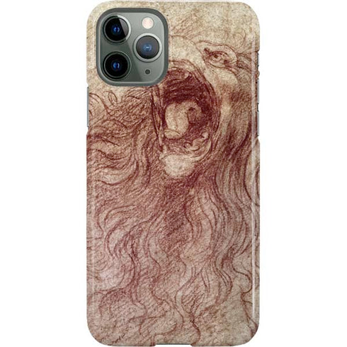Leonardo da Vinci Sketch of a roaring lion iPhone 11 Pro Lite Case