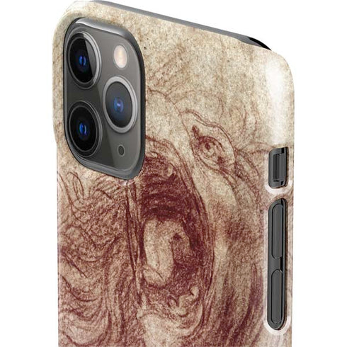 Leonardo da Vinci Sketch of a roaring lion iPhone 11 Pro Lite Case
