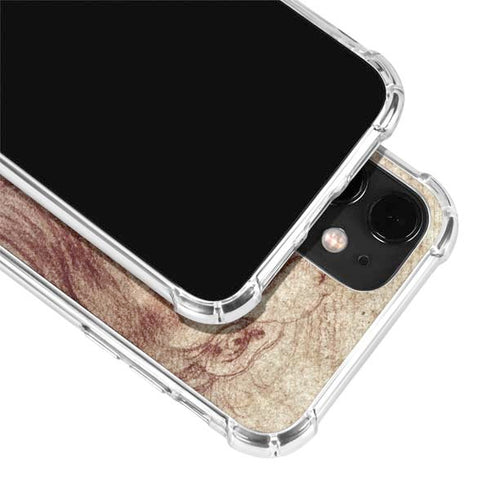 Leonardo da Vinci Sketch of a roaring lion iPhone 12 Clear Case
