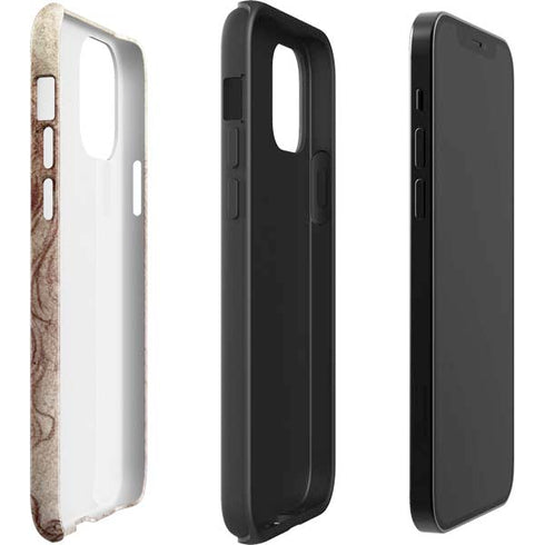 Leonardo da Vinci Sketch of a roaring lion iPhone 12 Impact Case