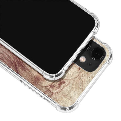 Leonardo da Vinci Sketch of a roaring lion iPhone 12 Mini Clear Case