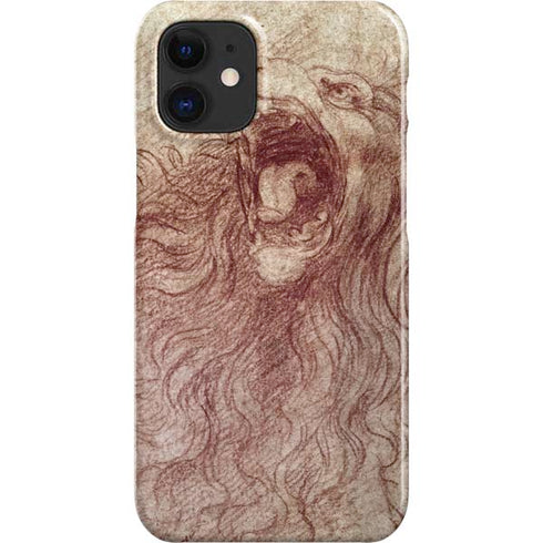 Leonardo da Vinci Sketch of a roaring lion iPhone 12 Mini Lite Case