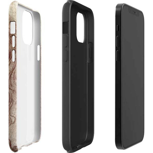 Leonardo da Vinci Sketch of a roaring lion iPhone 12 Pro Impact Case