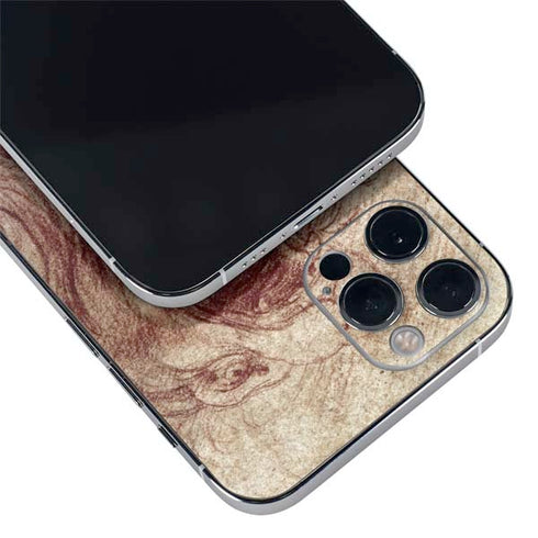 Leonardo da Vinci Sketch of a roaring lion iPhone 12 Pro Skin
