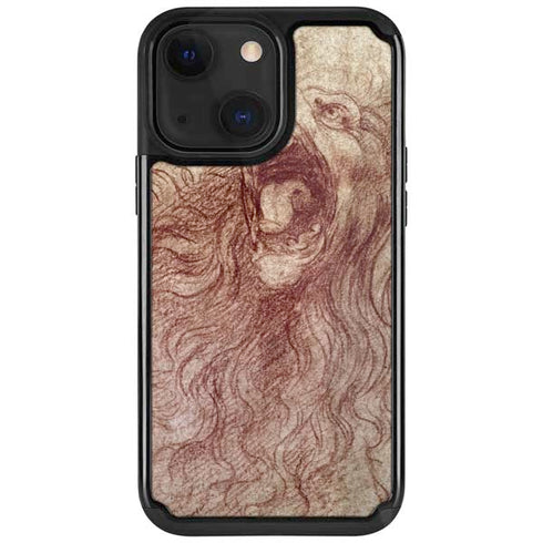 Leonardo da Vinci Sketch of a roaring lion iPhone 13 Cargo Case