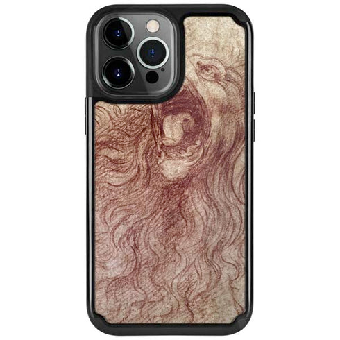 Leonardo da Vinci Sketch of a roaring lion iPhone 13 Pro Cargo Case