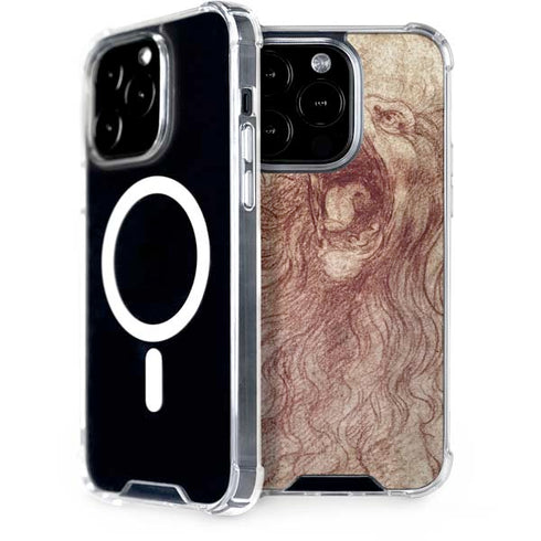 Leonardo da Vinci Sketch of a roaring lion iPhone 13 Pro MagSafe Case