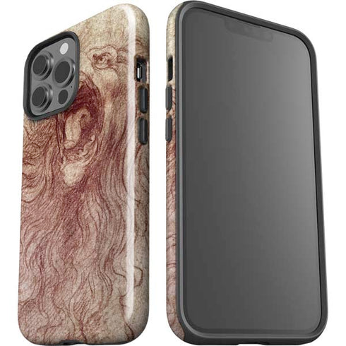 Leonardo da Vinci Sketch of a roaring lion iPhone 13 Pro Max Impact Case
