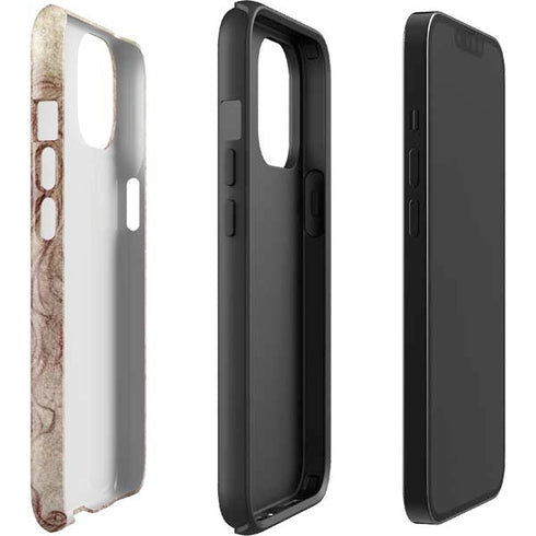 da Vinci - Sketch of a roaring lion by Da Vinci iPhone 15 Plus Impact Case
