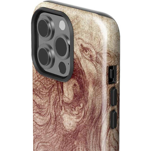 da Vinci - Sketch of a roaring lion by Da Vinci iPhone 15 Pro Impact Case