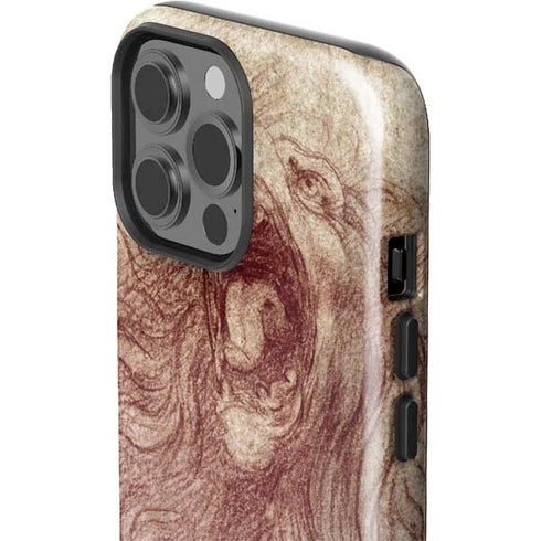 da Vinci - Sketch of a roaring lion by Da Vinci iPhone 15 Pro Max Impact Case