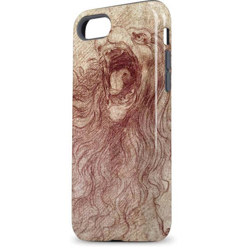 Leonardo da Vinci Sketch of a roaring lion iPhone 7 Pro Case