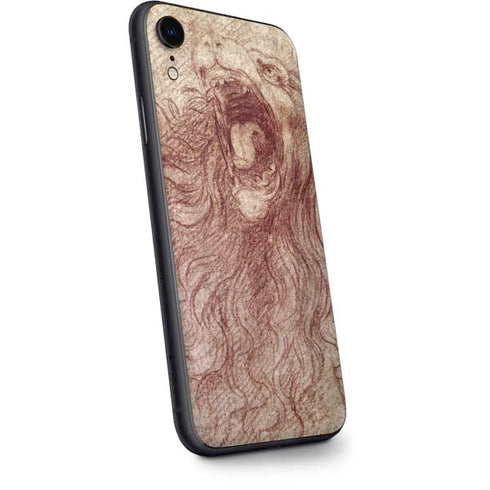 Leonardo da Vinci Sketch of a roaring lion iPhone XR Skin