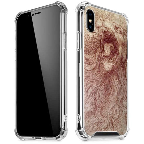 da Vinci - Sketch of a roaring lion by Da Vinci iPhone XS Max Clear Case