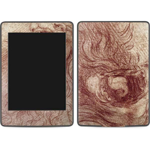 Leonardo da Vinci Sketch of a roaring lion Amazon Kindle Skin