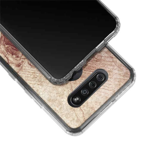 da Vinci - Sketch of a roaring lion by Da Vinci LG K51/Q51 Clear Case