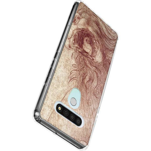 da Vinci - Sketch of a roaring lion by Da Vinci LG Stylo 6 Clear Case