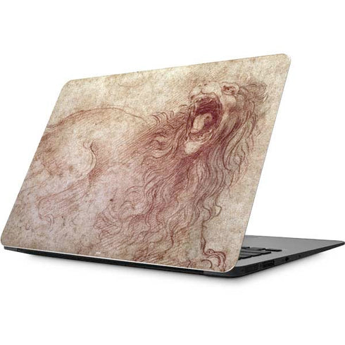 Leonardo da Vinci Sketch of a roaring lion Apple MacBook Skin