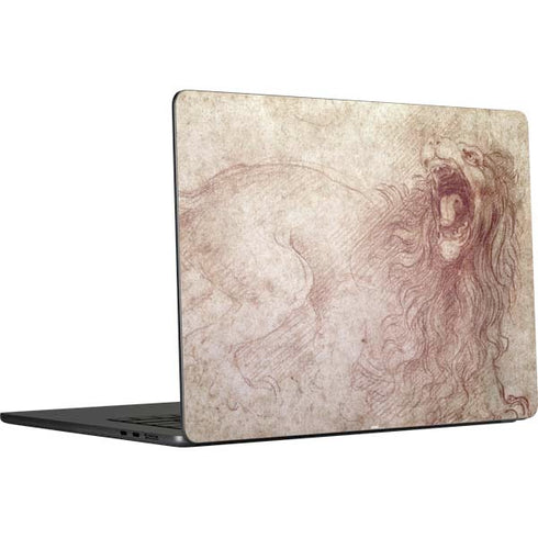 Leonardo da Vinci Sketch of a roaring lion MacBook Air 15 in (2023) Skin