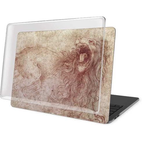 Leonardo da Vinci Sketch of a roaring lion MacBook Pro 13in (2020) Case plus Skin