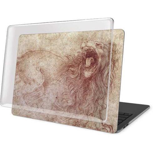 Leonardo da Vinci Sketch of a roaring lion MacBook Pro 16in (2019-20) Case plus Skin