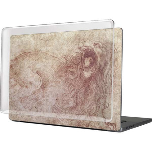 da Vinci - Sketch of a roaring lion by Da Vinci MacBook Pro 16in (2021-25) Case plus Skin